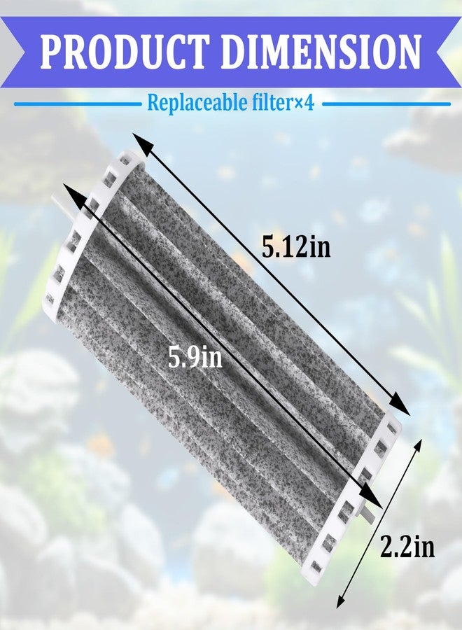 Kamrexi 4PCS Aquarium Fish Tank Filters Compatible with Penguin 200 350 PRBW2350B, Penguin BioWheel 200B 350B, Activated Carbon Aquarium Filter Cartridge Replacement, Hang-On Power Filter Replacement - Image 3